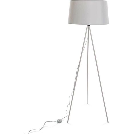 Lampada da terra bianca 48x48x155 in metallo design living arredo (1/5)