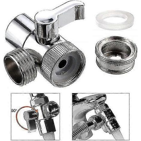 Adaptateur de robinet, inverseur de robinet de cuisine, vanne d'inversion, connecteur de robinet d'eau pour toilettes, bidet, douche, accessoires de cuisine (LGL) (1/3)