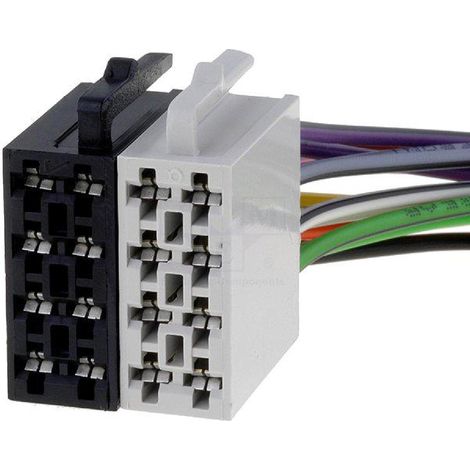 Fiche autoradio ISO male 16PIN fils nus