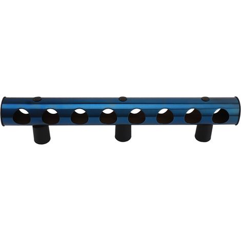 8 trous en acier inoxydable mural porte-bouteilles vin bar mural bleu (1/5)