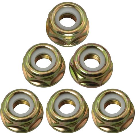 Lot de 6 écrous de lame universels à filetage gauche M10 x 1,25, de rechange pour la tête d'engrenage de coupe-fil. (1/5)