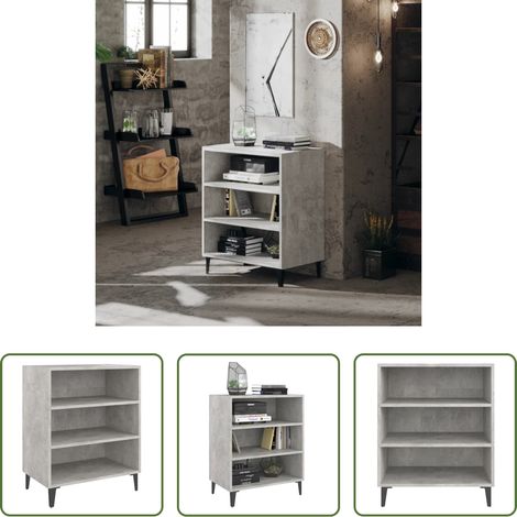 vidaXL Betonfarbe - Sideboard Betongrau 57x35x70 cm Holzwerkstoff (1/5)