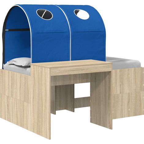 Bed with Tunnel 3 pcs Artisian Oak and Blue Engineered Wood vidaXL (1/5)
