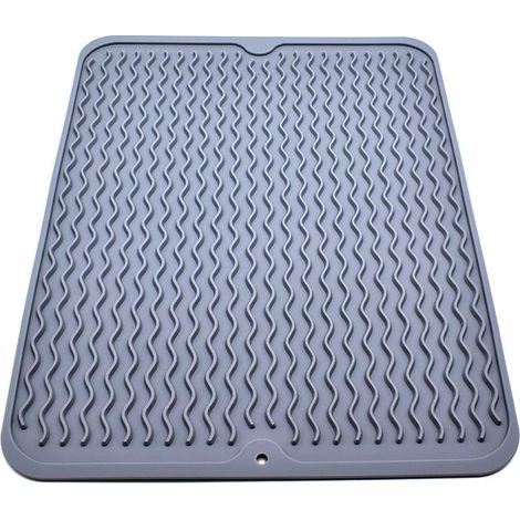 Tapis d'égouttage en silicone, pliable, grand format, écologique, résistant à la chaleur, compatible lave-vaisselle, 40 x 30 cm (1/5)