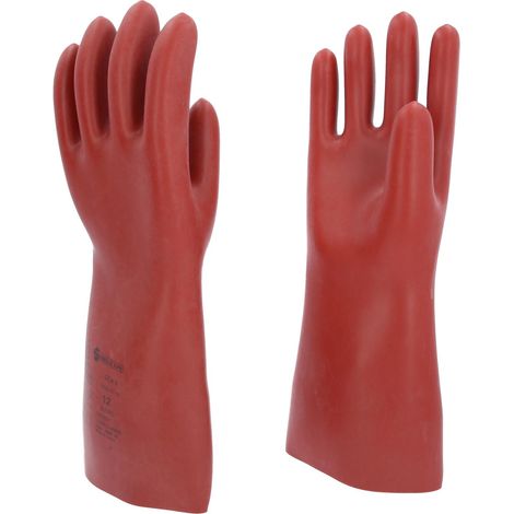 Guanto di protezione da elettricista con protezione meccanica e termica, taglia 12, classe 0, rosso (1/4)