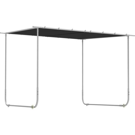 Pavillon de jardin mobile avec roues et sacs de lestage structure metal 3x3 m Gris
