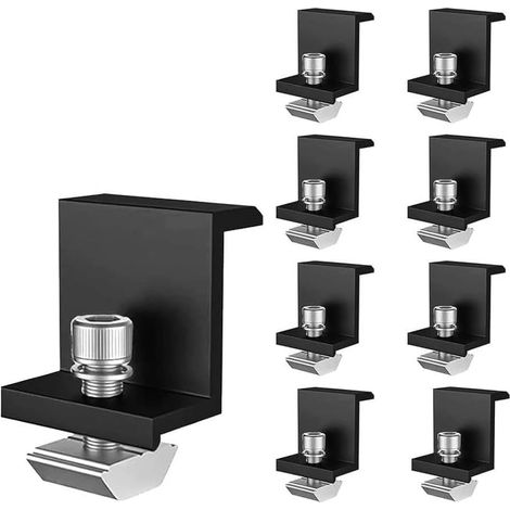 Lot de 8 supports de panneau solaire de 30 mm, module PV, avec clé hexagonale, montage de panneau solaire pour toits, camping-cars, murs, bateaux (1/5)