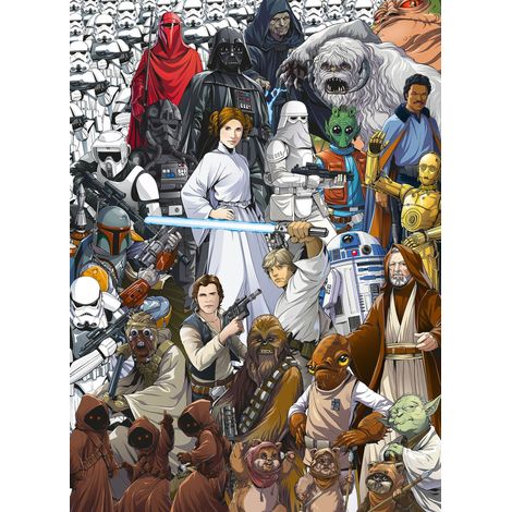 papier peint panoramique Star Wars Cartoon multicolore - Disney (1/2)