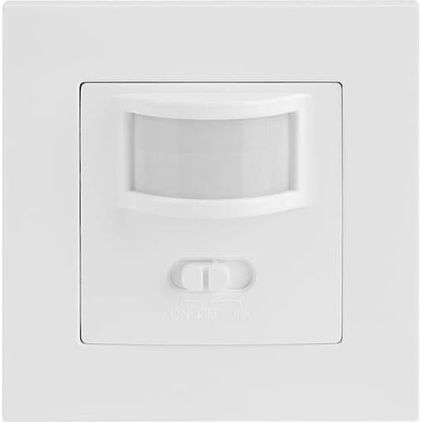 Interrupteur encastré pour ampoule murale avec détecteur de mouvement infrarouge PIR, 110-240 V CA, pour usage intérieur (1/5)