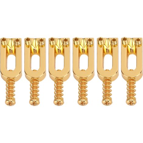 6 Supports de Guitare Électrique en U, Vis à Billes Dorées pour Système de Trémolo, Pièces de Rechange (1/5)