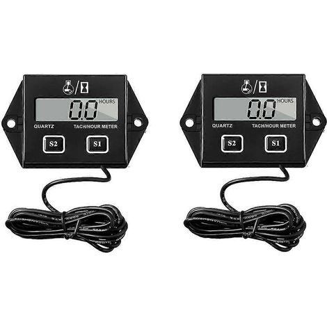 2 Stück Benzinmotor Drehzahlmesser Timer Austauschbare Batterie Wasserdicht 2 4S Induktions-Digitalanzeige (1/5)