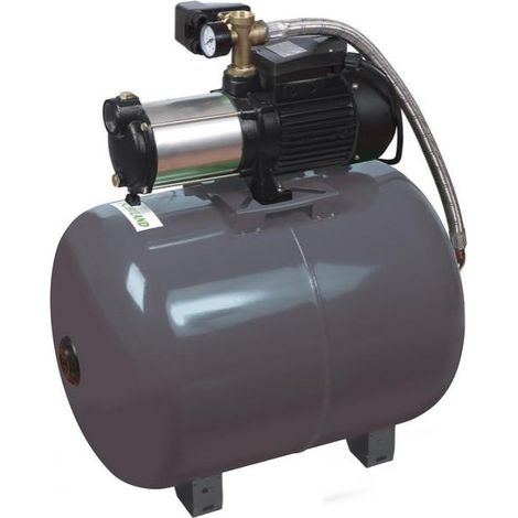 Ribimex – Pompe surpresseur multicellulaire 5 turbines 2300W – Cuve 100L – Déclenchement 1,4-3,5 bars – PRS100MCA5GD