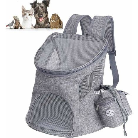 Sac à dos de transport pour chat et chien, randonnée camping, 33x30x24 cm – DELKEVIC (1/5)