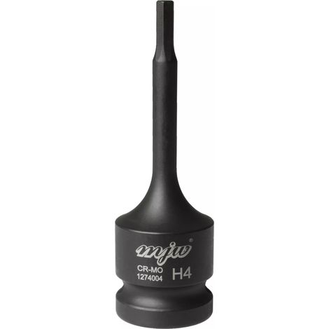 MJW Schaft-Schlagstecknuss 1/2" lang HEX H4