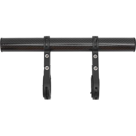 20 cm Carbonrohr-Fahrradlenkerverlängerungshalterung, Fahrradscheinwerferhalterung, Lenkerständer, Schwarz, 20 cm (1/5)