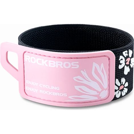 Cinta reflectante para bicicleta, pierna, brazo, mochila - rosa