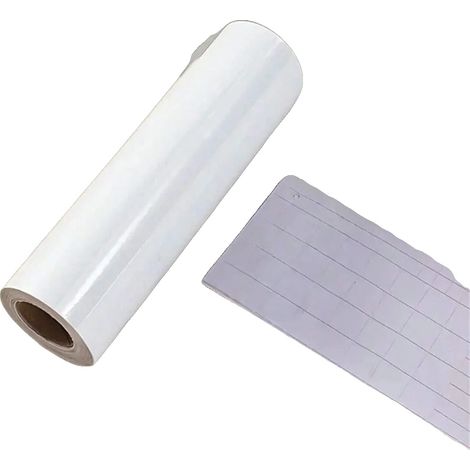 Adhesivo decorativo, acabado imitación madera, fácil de aplicar, blanco brillante, 5 m x 20 cm - b (1/2)