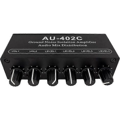 AU-402C Audio-Signal-Wahlschalter, Verteilerverstärker, Stereo-Schalter, 4 Eingänge, 2 Ausgänge (1/5)