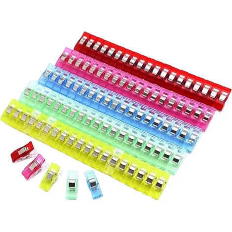 Pinces À Coudre - Clips De Fixation Pour Tissu - Pour Patchwork Quilting Et Loisirs Créatifs - 100 Pièces