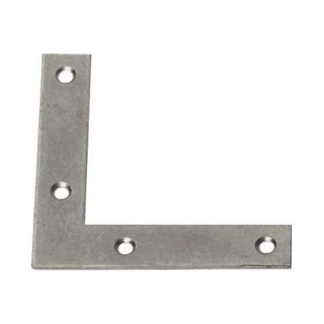 ORECA - 4 LASTRINE PIATTE ANGOLARI IN ACCIAIO ZINCATO 70X70MM