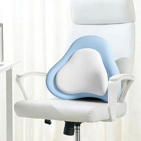 Coussin lombaire double couche en tissu respirant pour la maison, le bureau, le soulagement du dos, cadeau pour la colonne vertébrale (1/4)