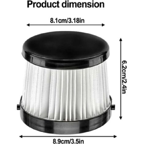 Lot de 3 filtres Hepa de rechange pour DCV501HB 20 V DCV5011H, accessoires de filtre amovibles et lavables (1/3)