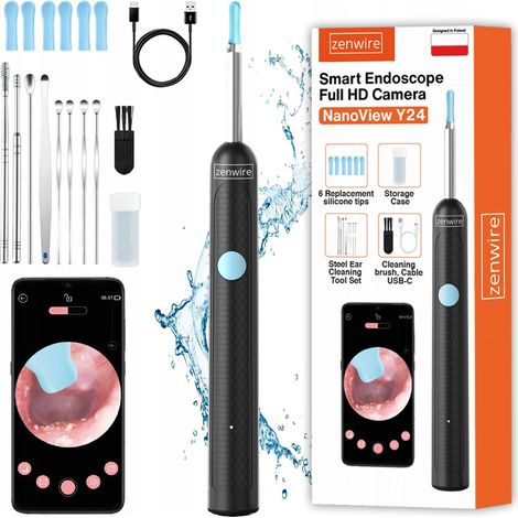 Endoscopio Otoscopio Pulitore di cerume Telecamera WiFi SMART