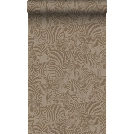 papier peint zèbres marron - Origin Wallcoverings (1/5)