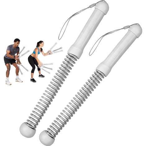 Battle Rope Lot de 2 cordes sans corde avec poignées antidérapantes pour entraînement de force intérieur/extérieur – Idéal pour la maison, le bureau et le studio, corde de combat sans corde (1/5)