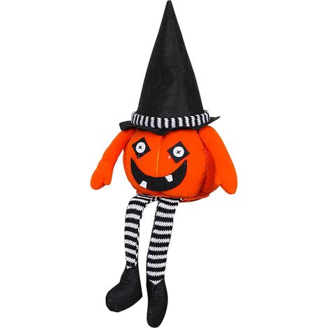 Décor Halloween - Fantôme En Peluche Et Citrouille - Décoration De Fête Pour Intérieur - Lot De 1 (1/5)