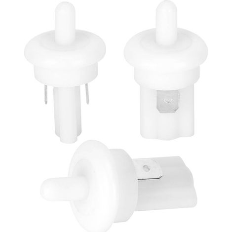 10 interrupteurs de porte de réfrigérateur PBS35B, bouton pression réarmable OFF/ON, blanc, lot de 10 (1/5)