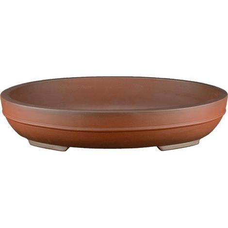 Vaso per bonsai ovale in gres 40x28,5x6 cm - B011