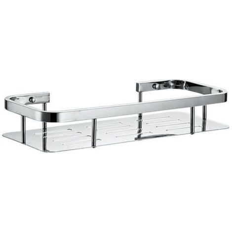 Panier de Douche en Acier Inoxydable - Étagère Baignoire Salle de Bains Bac Support Tablette Coin Murale (1 étage, Acier Inoxydable )