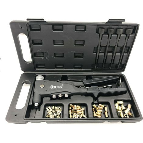 KIT 66 PZ RIVETTATRICE PER INSERTI RIVETTI FILETTATI FILETTI M3 M4 M5 M6 (1/2)