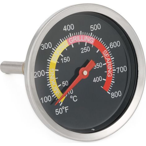 Thermomètre pour barbecue au charbon de bois, thermomètre pour fumoir, indicateur de température en degrés Fahrenheit, acier inoxydable (1/5)