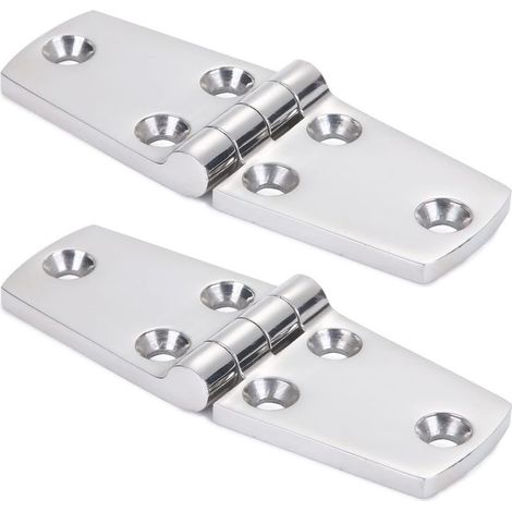 Charnière pour navire Acier inoxydable 316 102 × 38 mm Charniere Porte Placard Utilisé pour les bateaux,yachts,charnières de porte les charnières d\\'armoire les charnières de raccordement ,2 PCS (1/5)