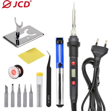 Fer à souder professionnel (80 W) à température réglable avec affichage numérique, kit d'outils de réparation. (1/5)