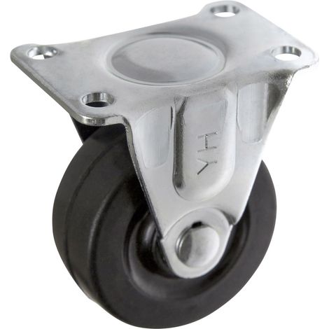 TOOLCRAFT TO-5137890 Bockrolle mit Anschraubplatte 50 mm Gummi Tragfähigkeit (max.): 50 kg (1/3)