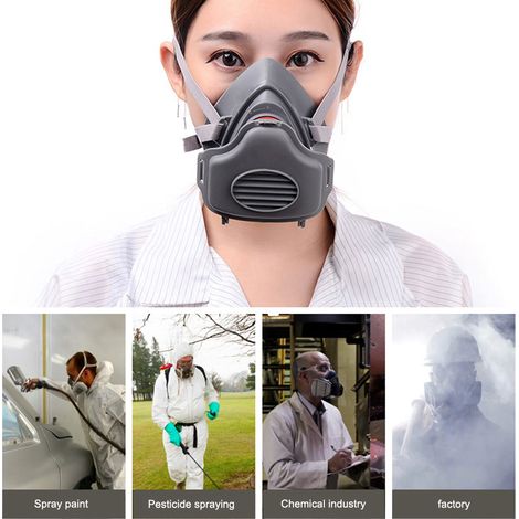 Ortviai Masque Anti-Poussière Industriel 3700 en Caoutchouc – Taille 10x10x8,5 cm pour Métallurgie, Broyage et Travaux Miniers