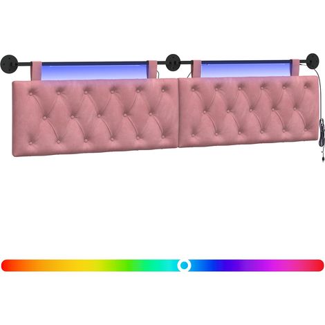 Maison Exclusive - Testiera sospesa Con luce LED Rosa Velluto (1/5)