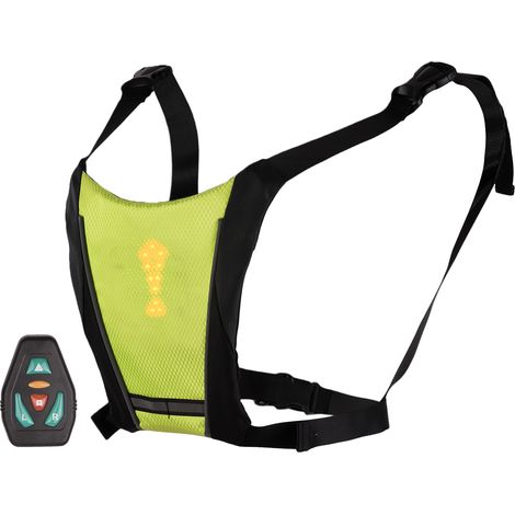 LED-Fahrradjacke – Leuchtende Jacken mit Blinkern – Sicherheitsjacke aus Nylon für Radfahren/Nachtfahrten – Gut sichtbares LED-Signallicht für Radfahrer – LED-Sicherheitsjacken (1/5)