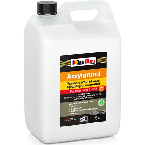 IsolBau Primer acrilico a penetrazione profonda Acrylgrund 5 L (1/5)