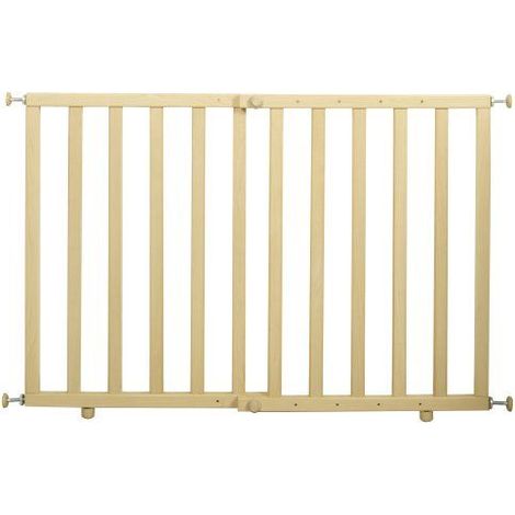 Barrière de sécurité pour bébé - ROBA - Pour portes et escaliers - De 62 à 106 cm - Bois naturel