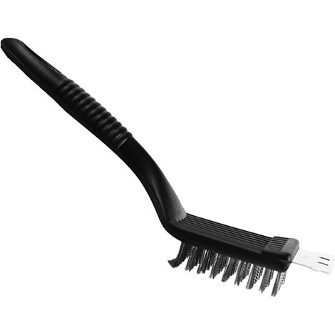 Brosse à déjections d'oiseaux, brosse de nettoyage à long manche en acier inoxydable pour mangeoires, accessoires pour cages d'animaux, outil de nettoyage des déjections de perroquets (1/5)
