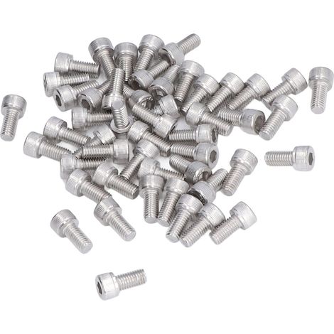 Lot de 50 Vis à tête cylindrique hexagonale mâle, filetage grossier, acier inoxydable A2-70, M8x1.25 DIN 912 M8x20 (1/5)