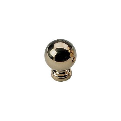 Boule de rampe laiton poli Ø 80 mm - pied taraudé M8 - DEVISMES (1/2)