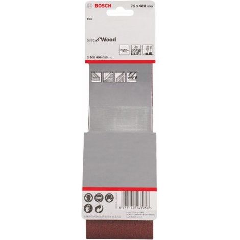 Schleifband-Set X440 Best for Wood and Paint, 75x480mm, K60 / 80 / 100 Materialeignung: Farbe, Lack, Holz (1/2)