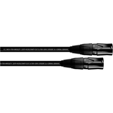 Cordial 15560 RJ45 Câble réseau, câble patch CAT 5e S/UTP 5.00 m noir gaine PUR 1 pc(s) Y119963 (1/3)