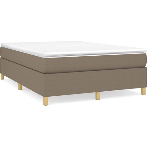 Maison Exclusive - Boxspringbettgestell Taupe 140x200 cm Stoff (1/5)