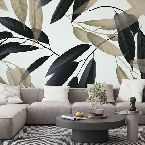 Papier peint panoramique - Feuilles - 130 cm x 65 cm (1/4)